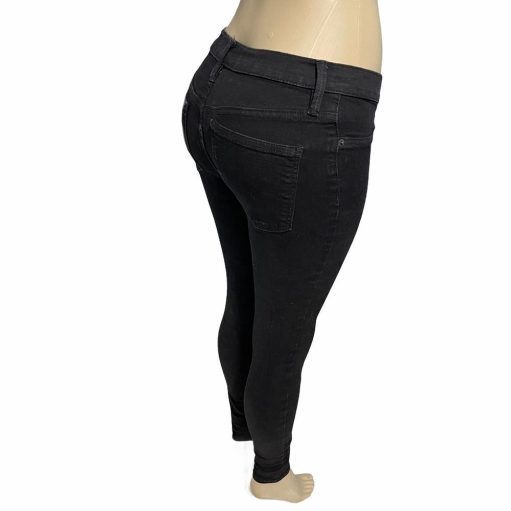 Free People‎ Black Skinny Leg Jeggings Size 26 - Picture 6 of 13